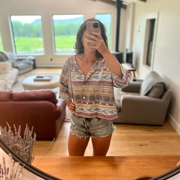 Boho cropped shirt - Picture 3 of 4